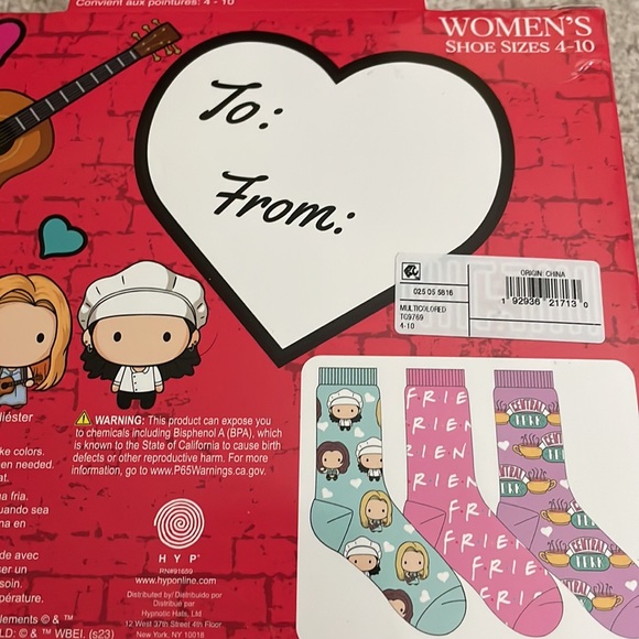 Friends TV Show Socks Gift Set Three Pairs Socks Central Perk - Picture 2 of 3